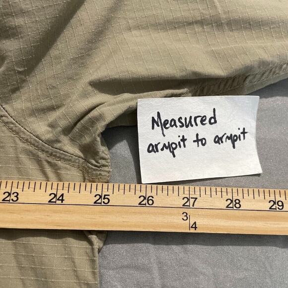 Dickies Mens Size XL Tan Khaki Button Up Ripstop Shirt Utility Workwear Casual - Picture 7 of 9